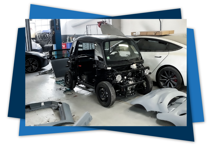 Démontage de la carrosserie d'une Ami